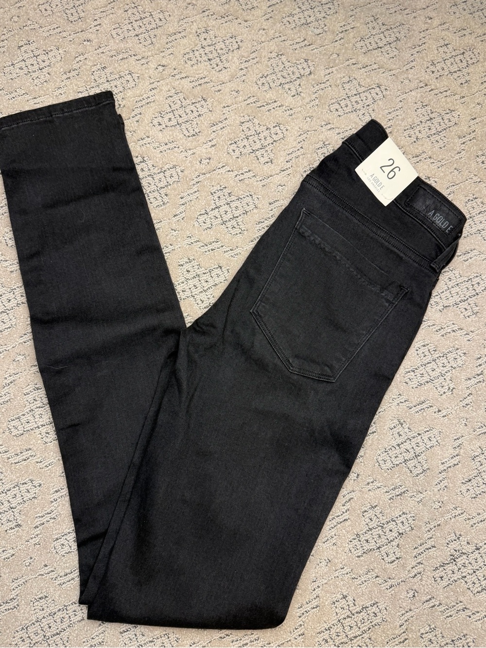 Ag AGOLDE Black High Rise Straight Leg Jeans Size 26 30”